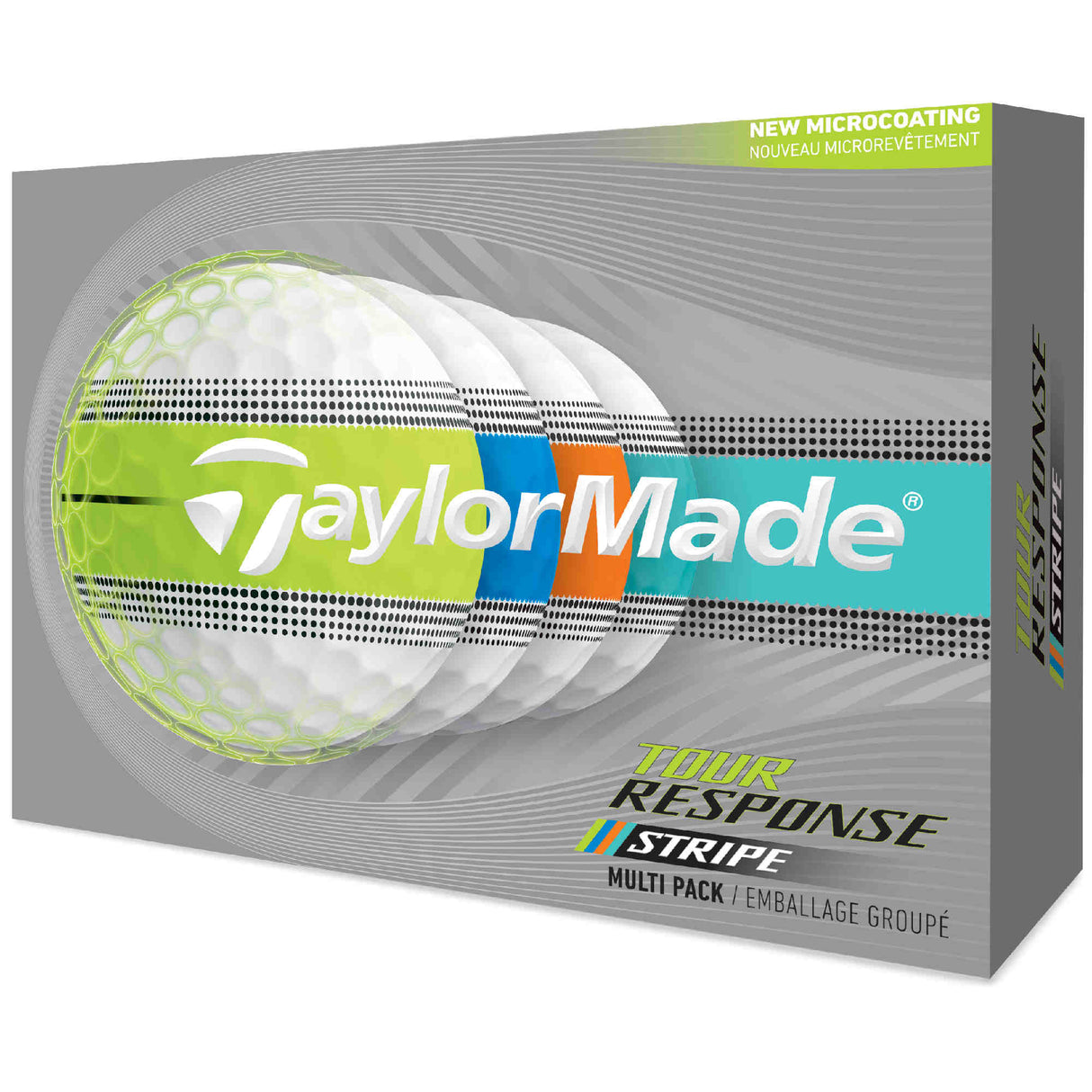 TaylorMade 2026 Tour Response Stripe Golfbälle, Multi Colour, 12 Stück