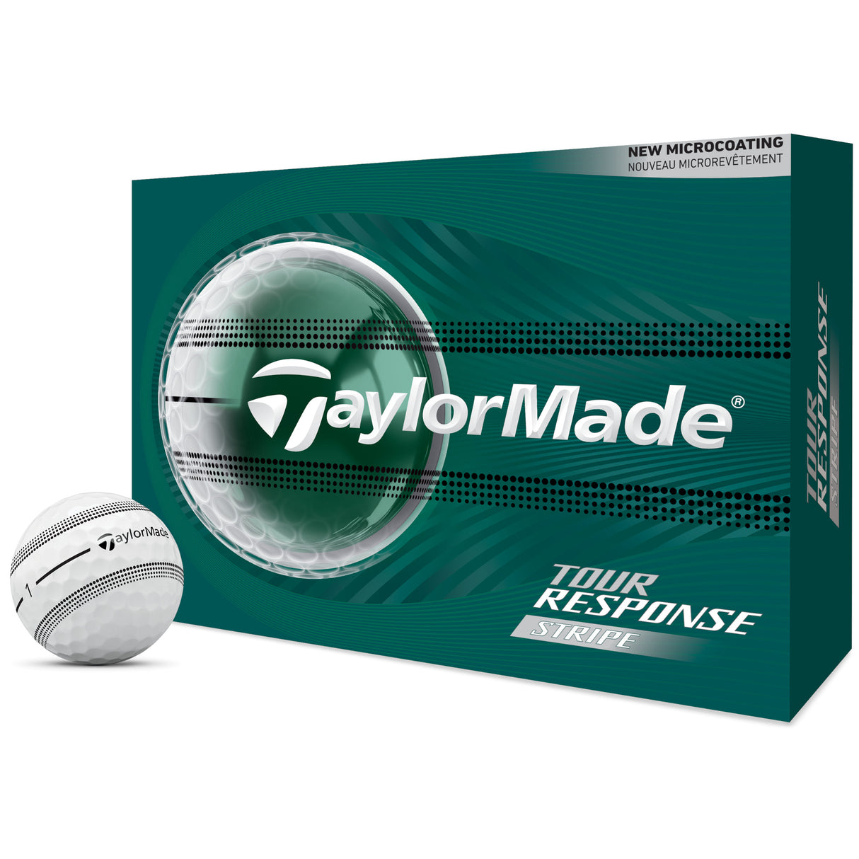 TaylorMade 2026 Tour Response Stripe Golfbälle, Weiß, 12 Stück