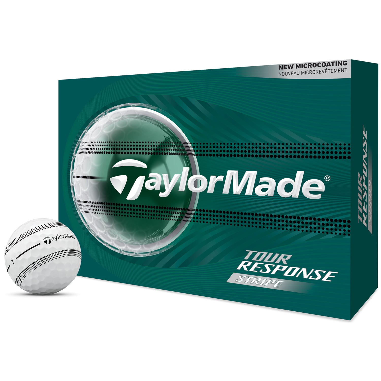 TaylorMade 2026 Tour Response Stripe Golfbälle, Weiß, 12 Stück