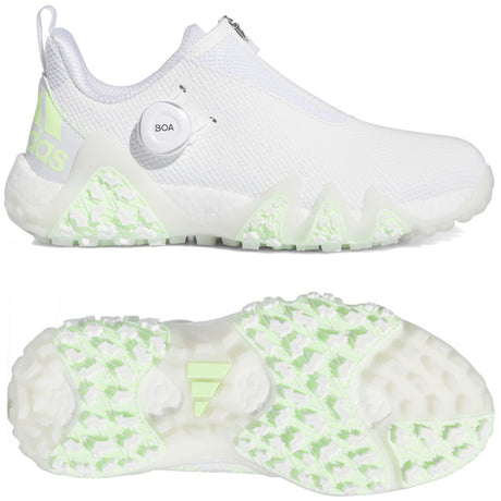 Adidas CodeChaos BOA Damen Golfschuhe, Weiß / Hellgrün - Golflaedchen.de