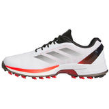 Adidas Adizero ZG 2026 Herren Golfschuhe, Weiß / Schwarz / Rot