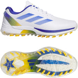 Adidas Adizero ZG 26 Herren Golfschuhe, Weiß / Blau / Gelb