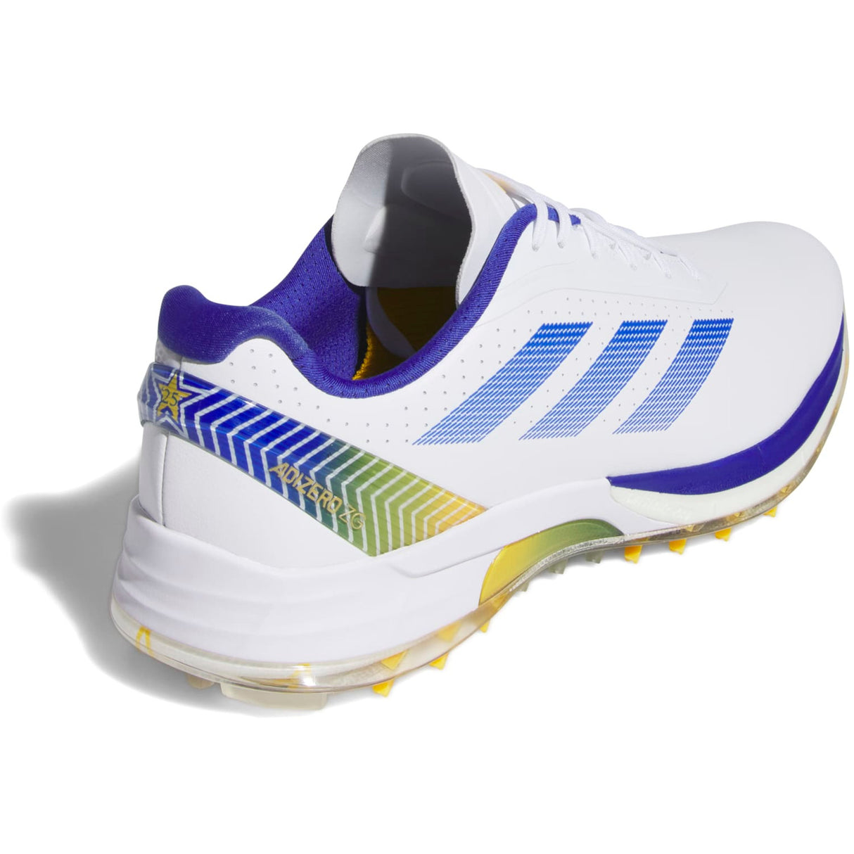 Adidas Adizero ZG 26 Herren Golfschuhe, Weiß / Blau / Gelb