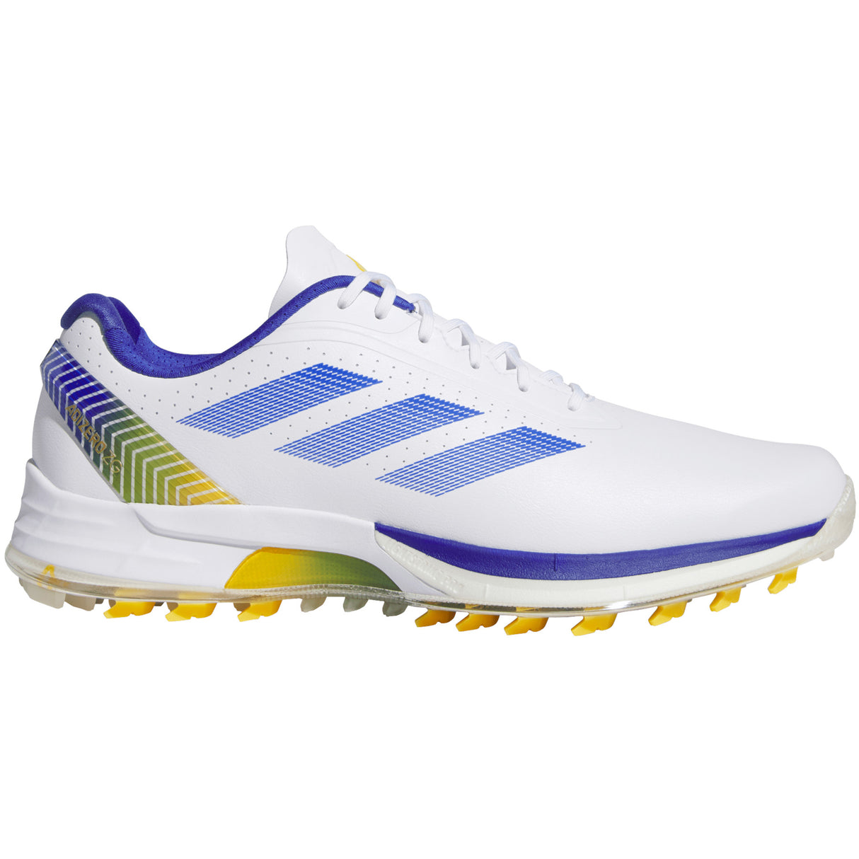 Adidas Adizero ZG 26 Herren Golfschuhe, Weiß / Blau / Gelb