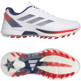Adidas Adizero ZG Herren Golfschuhe 2026, Weiß / Blau / Rot