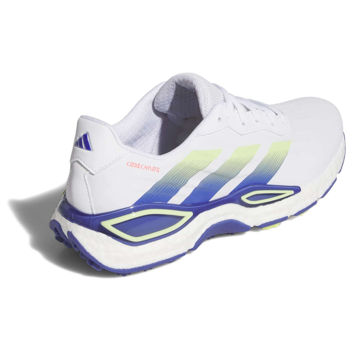 Adidas 2027 CodeChaos Herren Golfschuhe, Weiß / Gelb / Blau - Golflaedchen.de