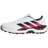 Adidas 2027 CodeChaos Herren Golfschuhe, Weiß / Blau / Rot