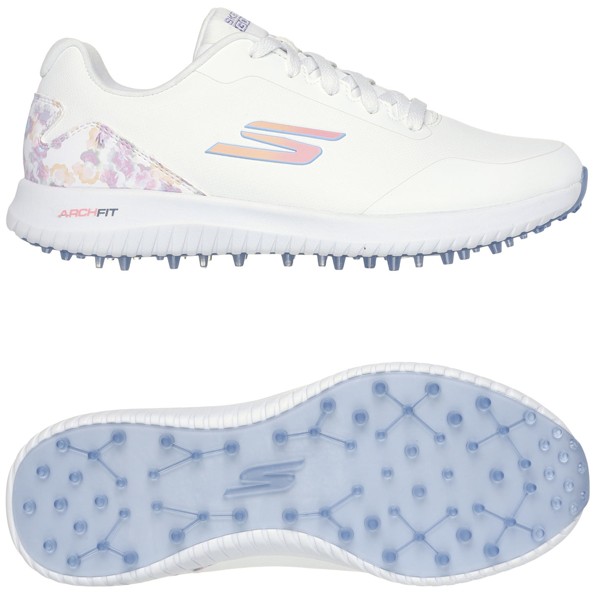 Skechers Max 3 Damen Golfschuhe, Weiß / Floral