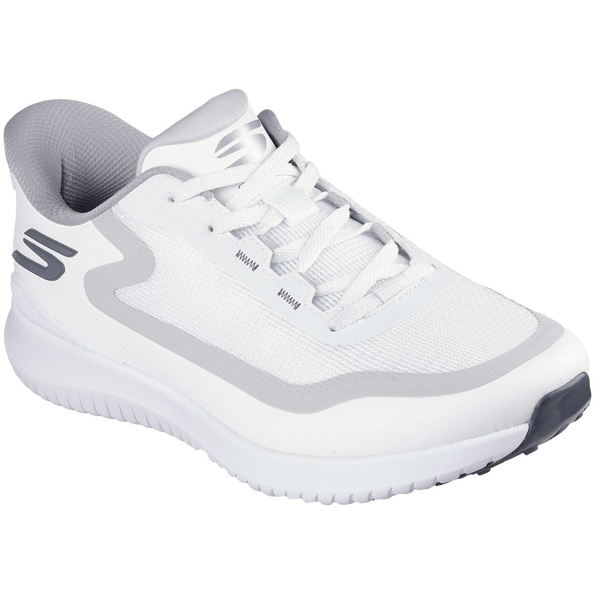 Skechers 2026 Flight Herren Golfschuhe, Weiß / Silbergrau - Golflaedchen.de