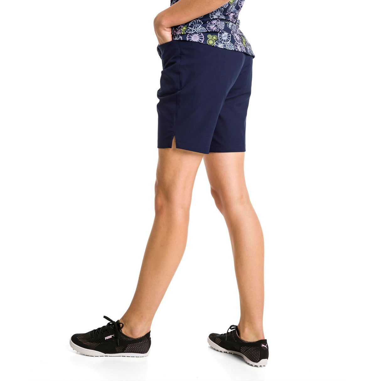 Puma Pounce Damen Golf Bermuda Shorts, Peacoat