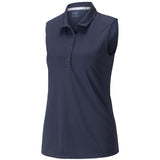 Puma Golf Gamer Damen Kurzarm Polo, Navy - Golflaedchen.de