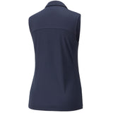 Puma Golf Gamer Damen Kurzarm Polo, Navy - Golflaedchen.de