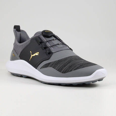 Puma IGNITE NXT Disc Herren Golfschuhe, Dunkelgrau / Schwarz