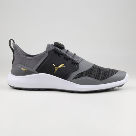 Puma IGNITE NXT Disc Herren Golfschuhe, Dunkelgrau / Schwarz