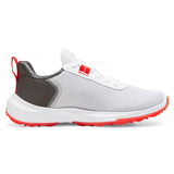 Puma Fusion Crush Sport Junior Kinder Golfschuhe, Weiß / Grau / Rot