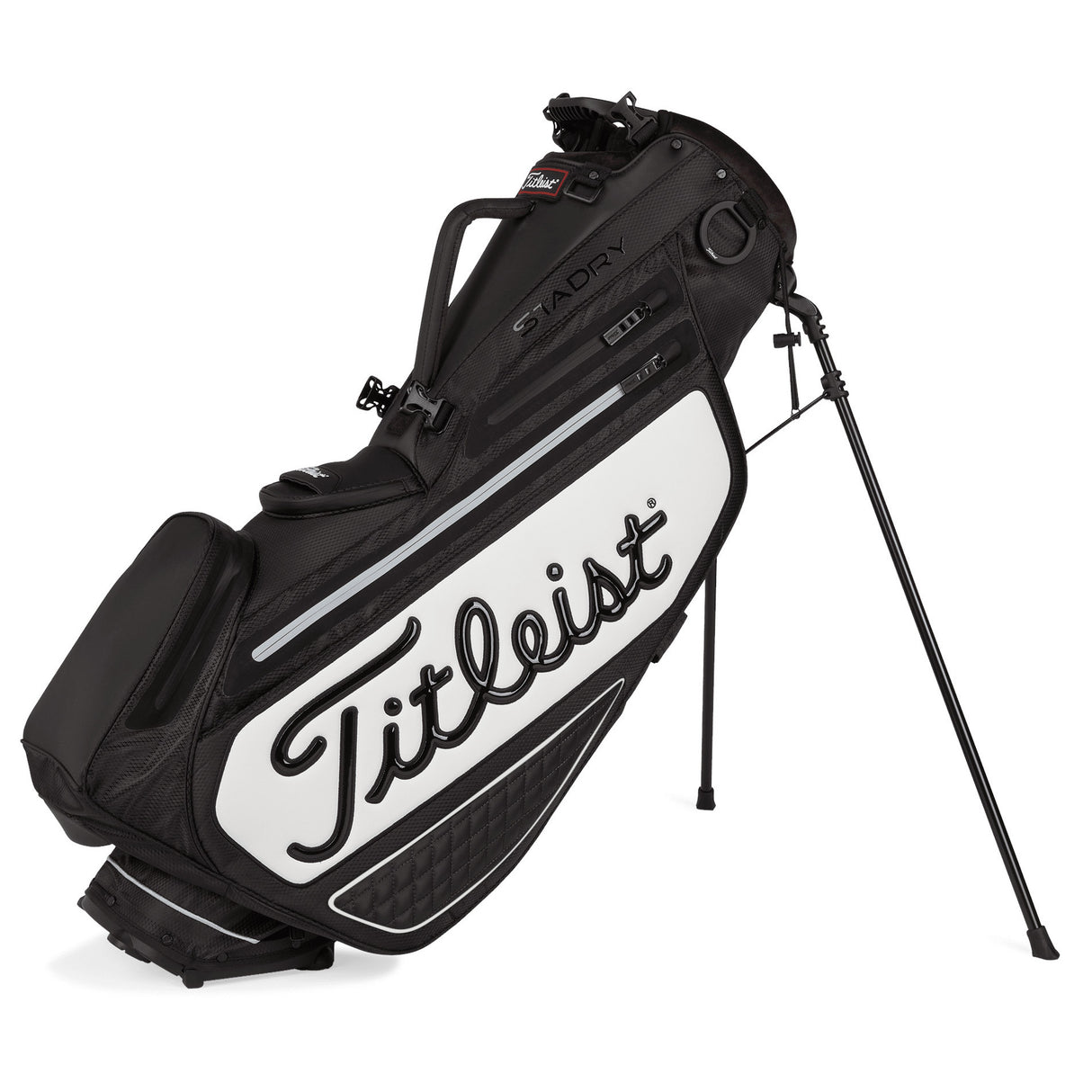 Titleist 2026 Premium Tour Staff StaDry Waterproof Standbag, Weiß / Schwarz