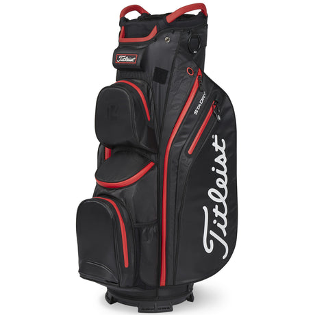 Titleist 2026 Cart 14 StaDry Waterproof Cartbag, Schwarz / Rot