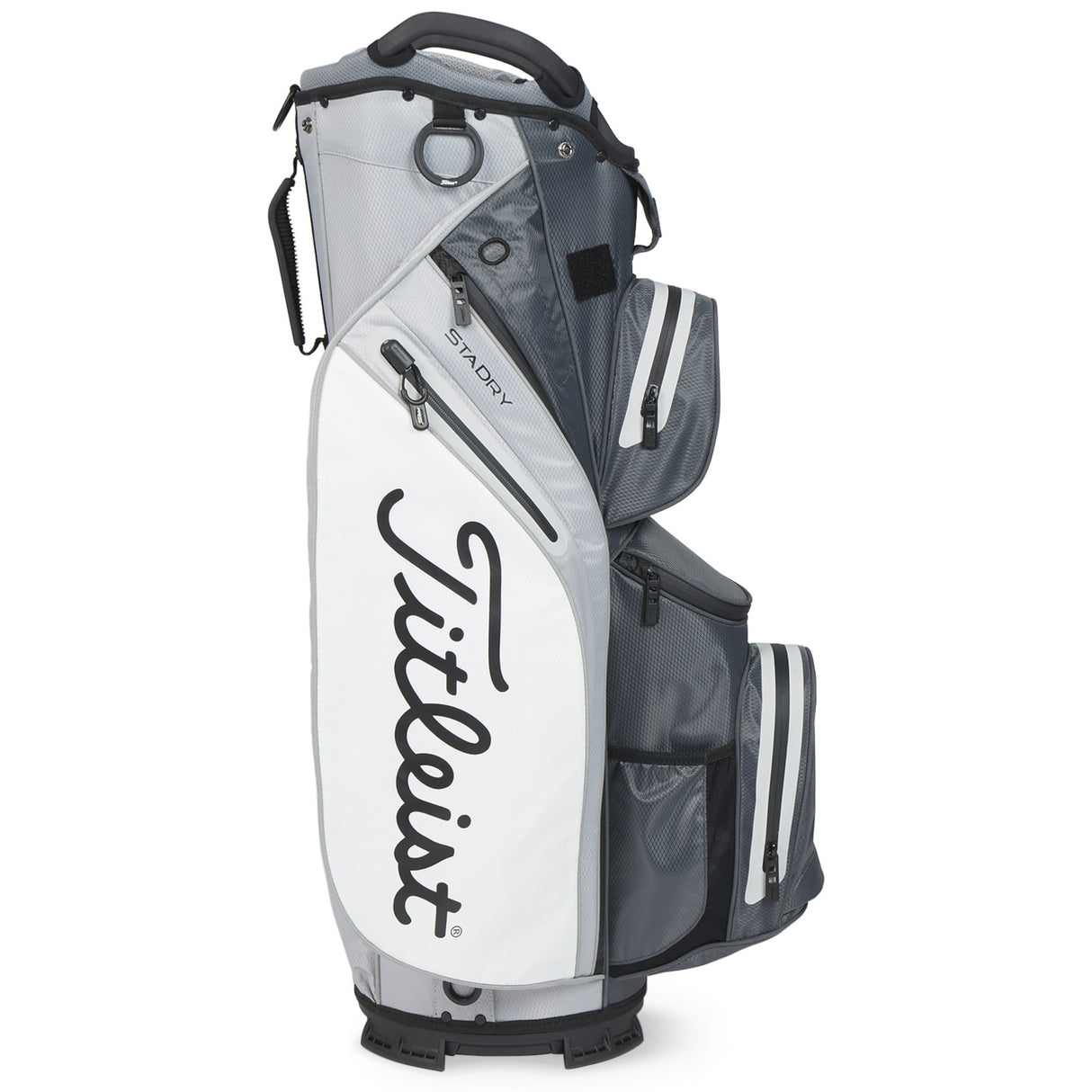 Titleist 2026 Cart 14 StaDry Waterproof Cartbag, Dunkelgrau / Grau / Weiß