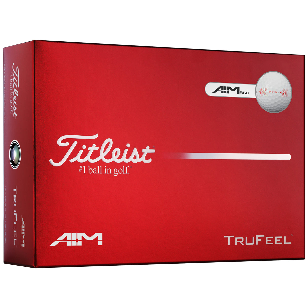 Titleist 2026 TruFeel AIM 360° Golfbälle, Weiß, 12 Stück - Golflaedchen.de