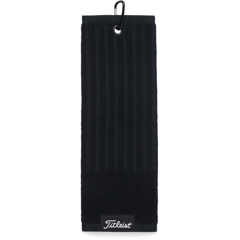 Titleist Players Tri-Fold Golf Schlägertuch / Handtuch, Schwarz