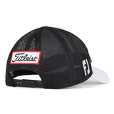 Titleist Tour Performance Mesh Herren Cap, Weiß / Schwarz