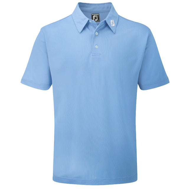 FootJoy Pique Solid Herren Golfshirt, Hellblau
