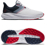 FootJoy Flex Herren Golfschuhe, Weiß / Navy / Rot