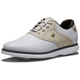 FootJoy Traditions Damen Golfschuhe, Weiß / Hellbraun