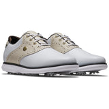FootJoy Traditions Damen Golfschuhe, Weiß / Hellbraun