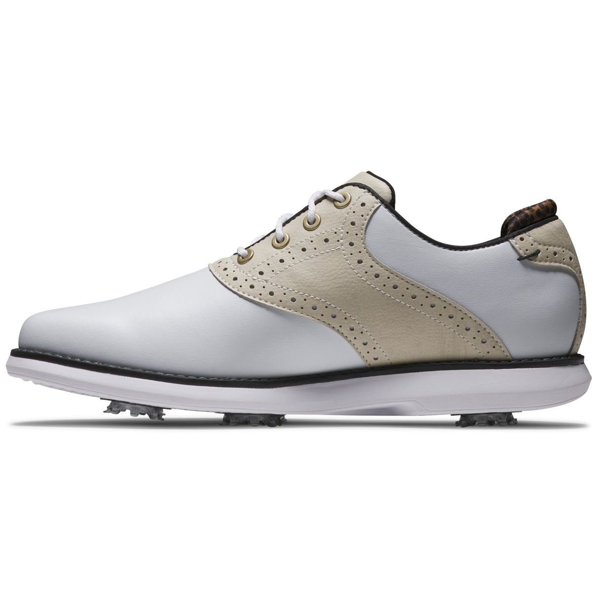 FootJoy Traditions Damen Golfschuhe, Weiß / Hellbraun
