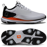 FootJoy 2026 Tour Rival Herren Golfschuhe, Weiß / Schwarz / Orange