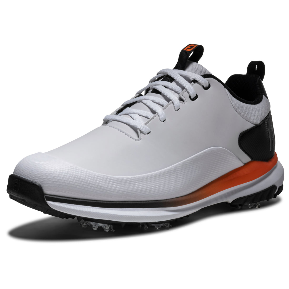 FootJoy 2026 Tour Rival Herren Golfschuhe, Weiß / Schwarz / Orange