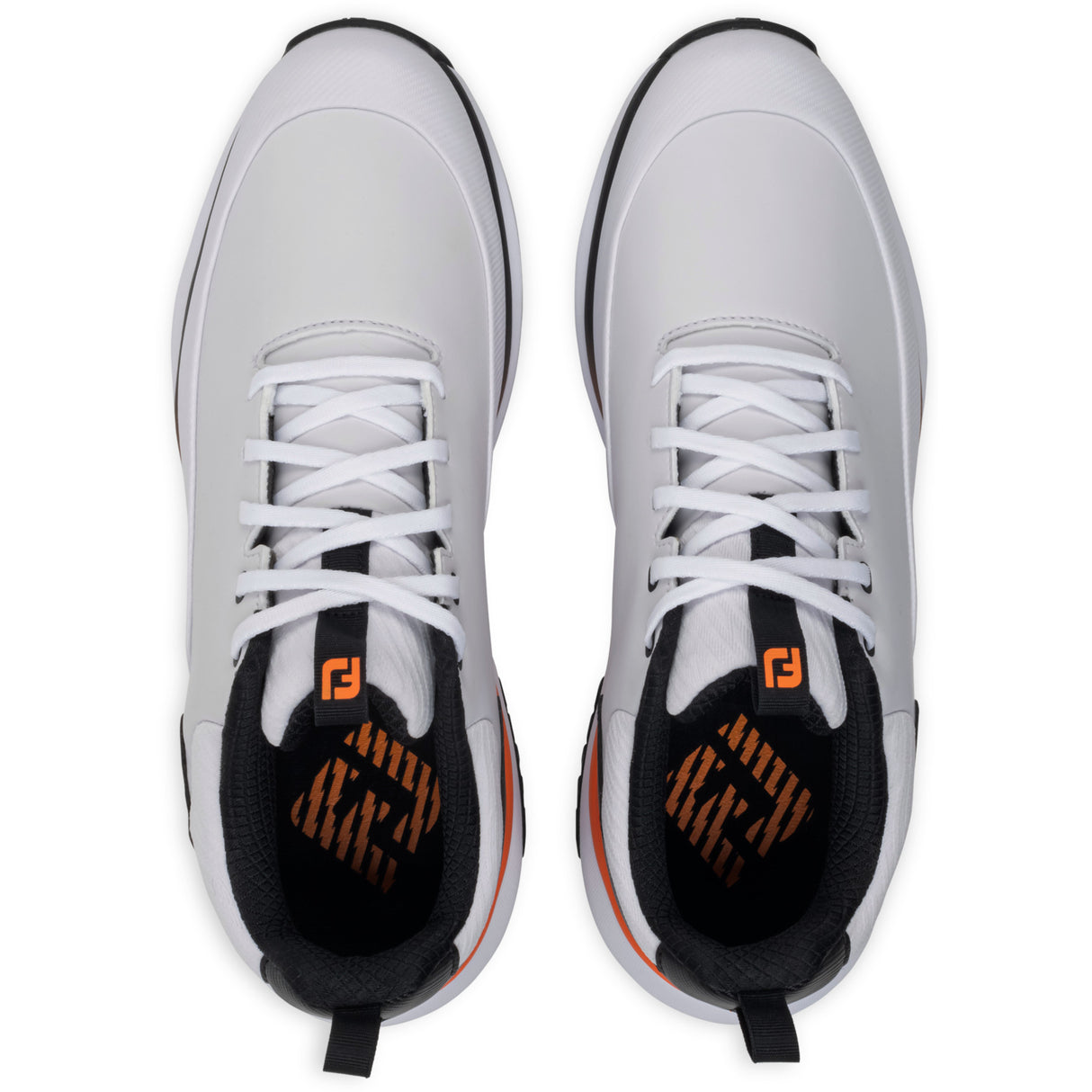 FootJoy 2026 Tour Rival Herren Golfschuhe, Weiß / Schwarz / Orange