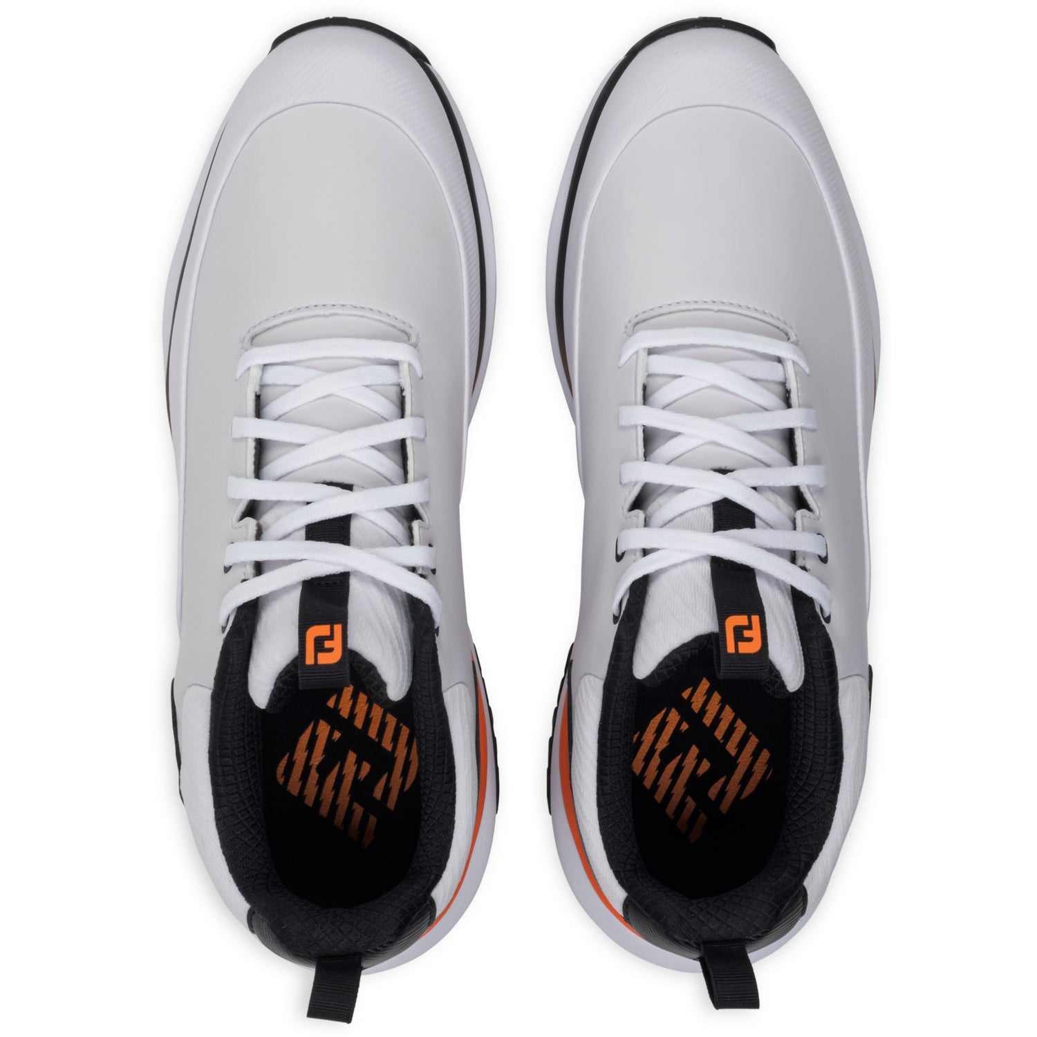 FootJoy 2026 Tour Rival Herren Golfschuhe, Weiß / Schwarz / Orange