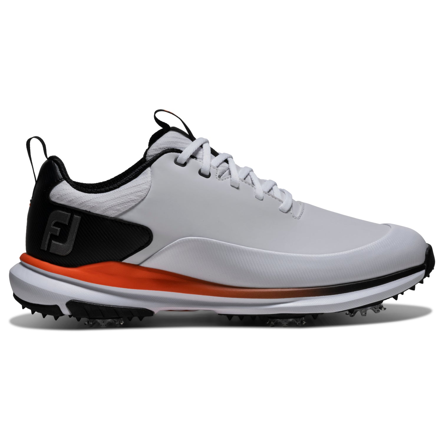 FootJoy 2026 Tour Rival Herren Golfschuhe, Weiß / Schwarz / Orange