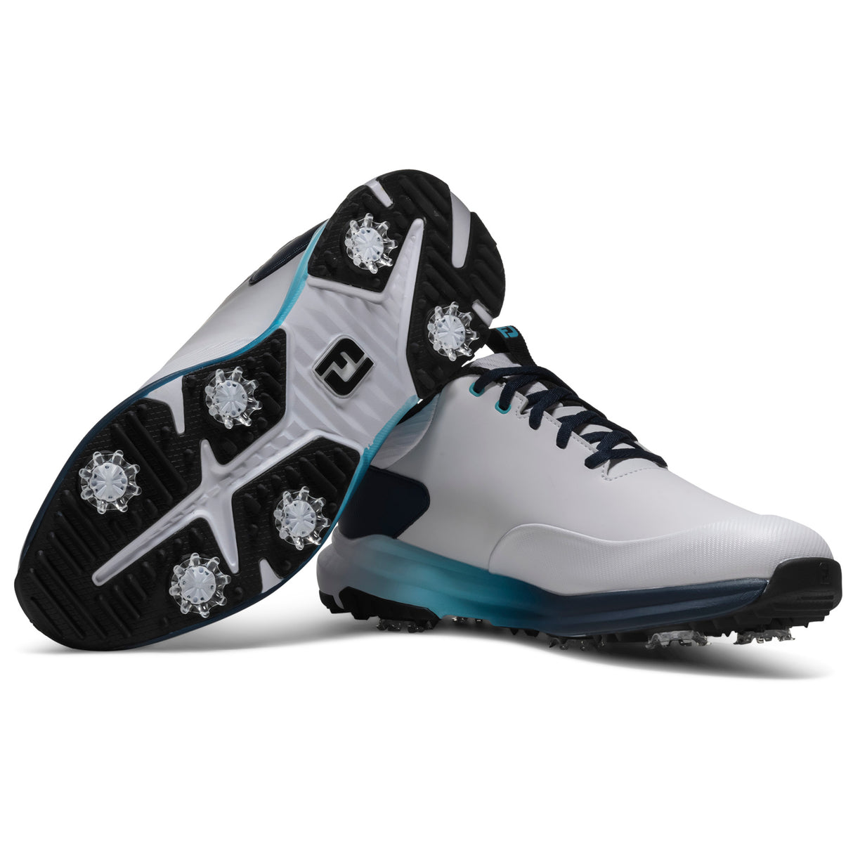 FootJoy 2026 Tour Rival Herren Golfschuhe, Weiß / Blau