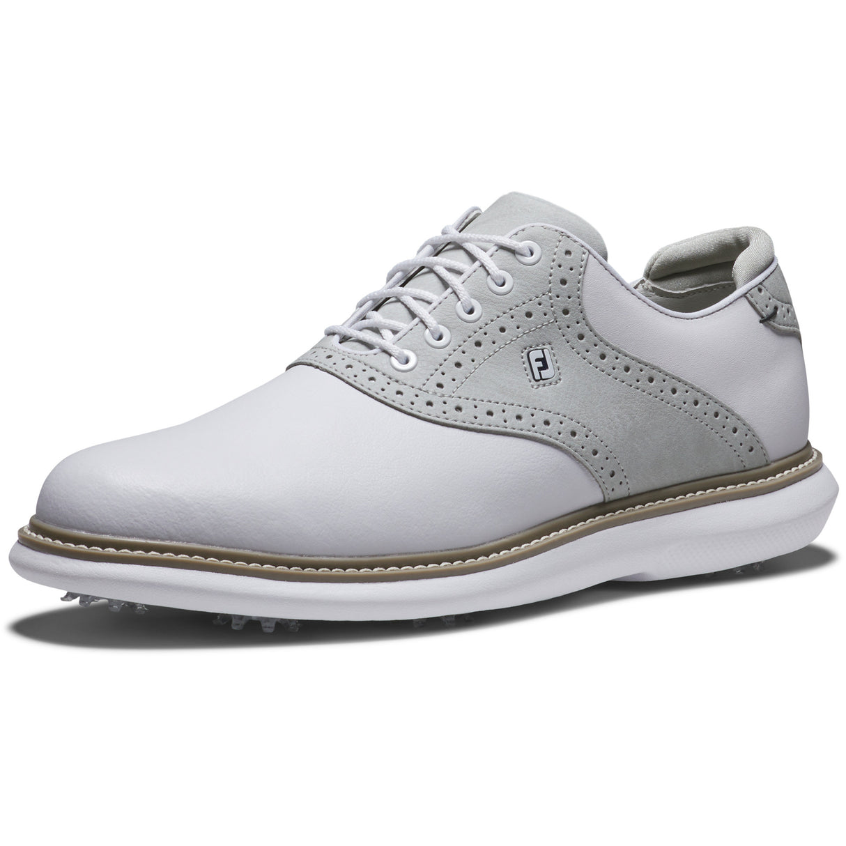FootJoy Traditions Herren Golfschuhe, Weiß / Grau