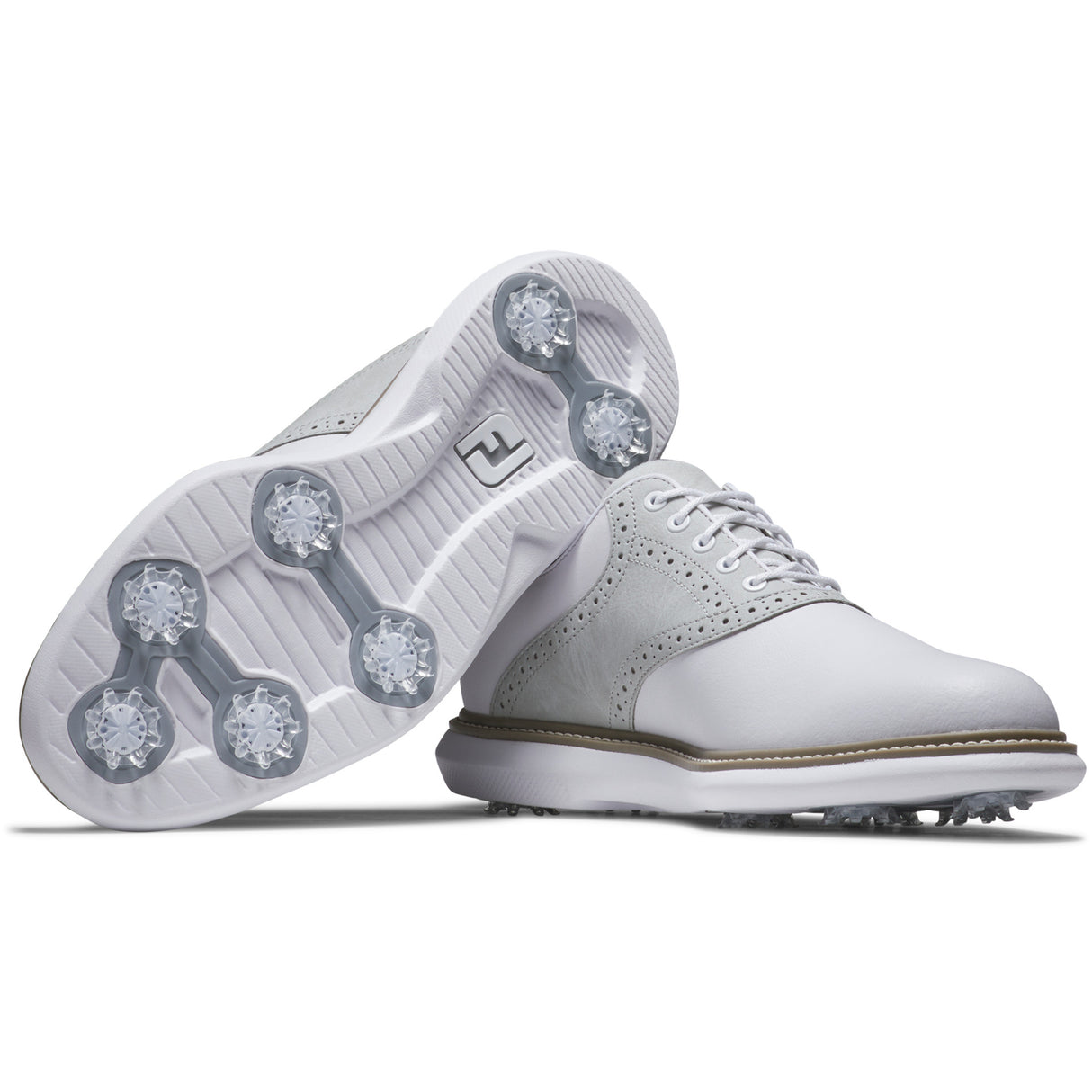 FootJoy Traditions Herren Golfschuhe, Weiß / Grau