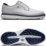 FootJoy 2026 Traditions SL Blucher Herren Golfschuhe, Weiß / Navy