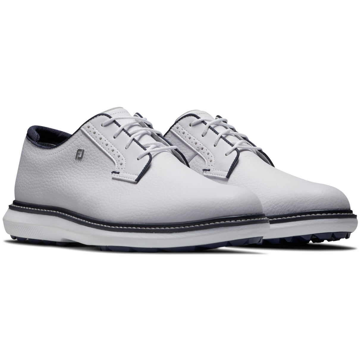FootJoy 2026 Traditions SL Blucher Herren Golfschuhe, Weiß / Navy