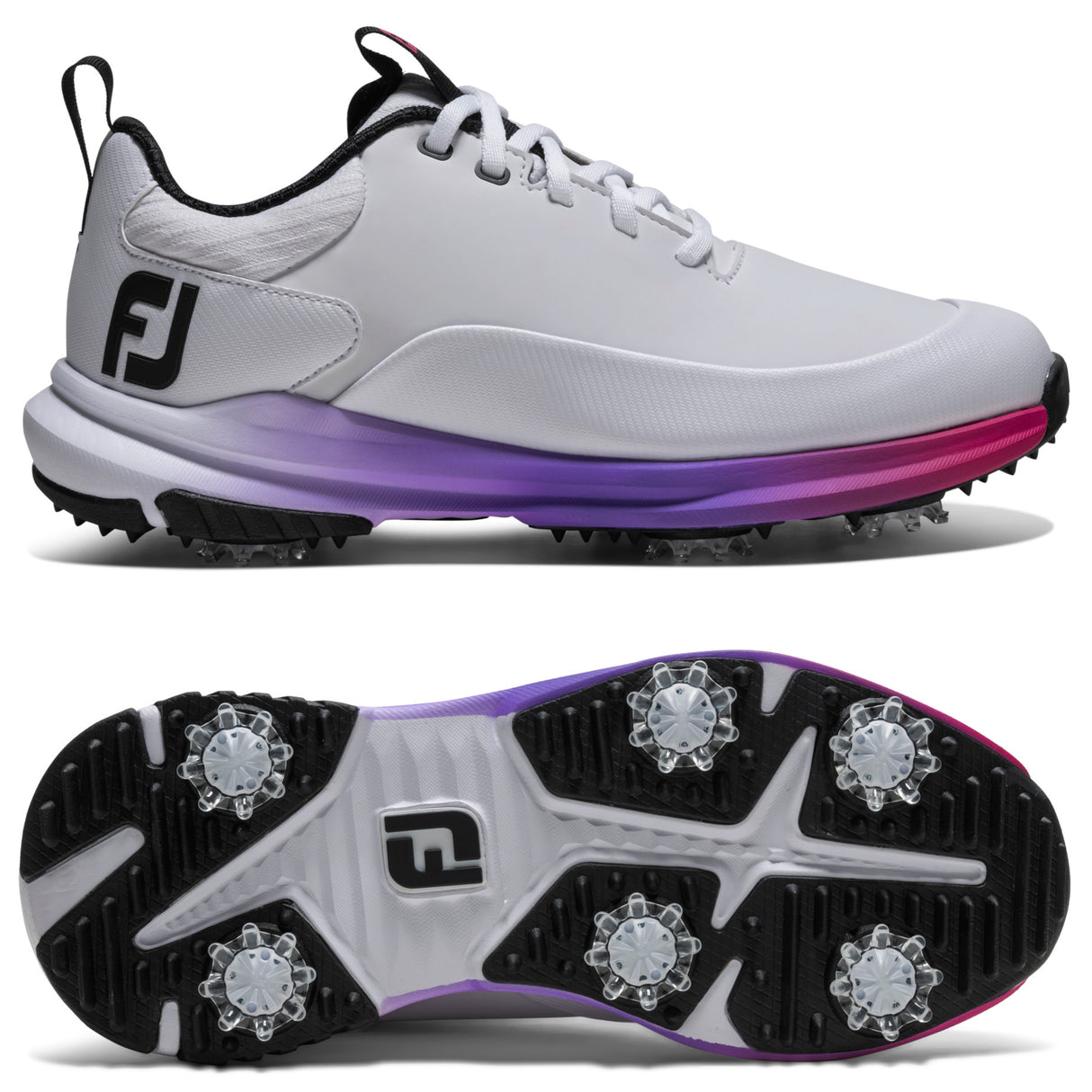 FootJoy 2026 Tour Rival Damen Golfschuhe, Weiß / Pink