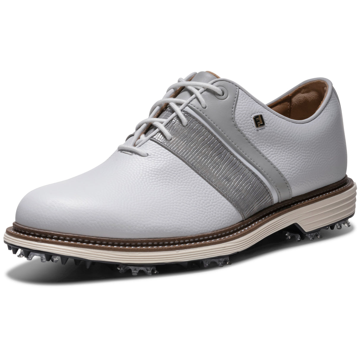 FootJoy 2026 Premier Series Packard Herren Golfschuhe, Weiß / Grau