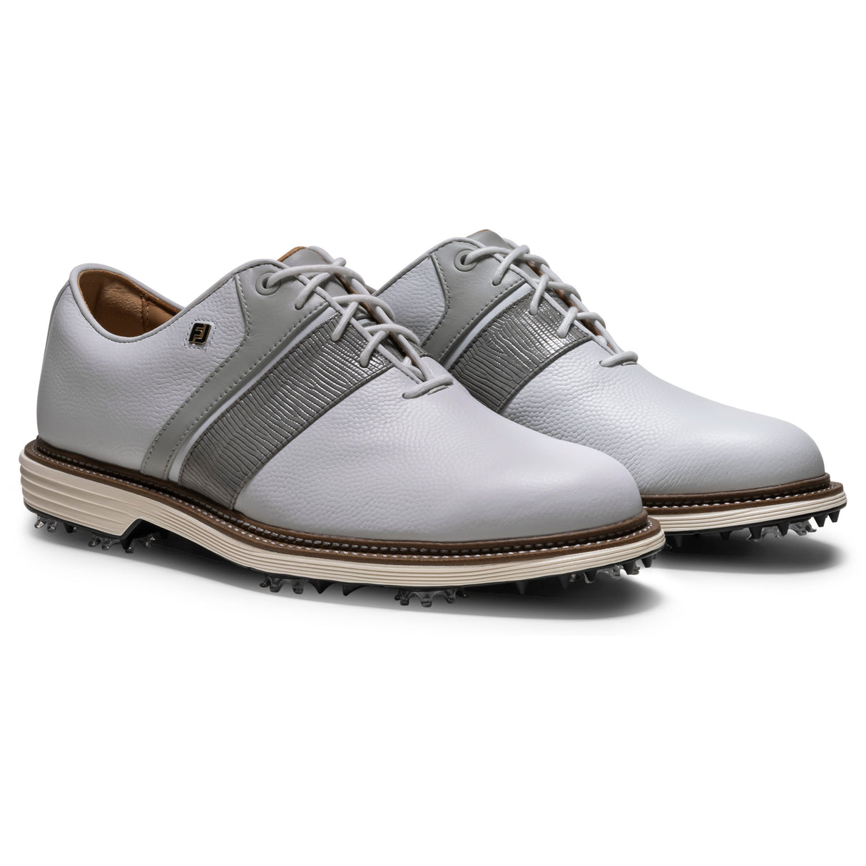 FootJoy 2026 Premier Series Packard Herren Golfschuhe, Weiß / Grau