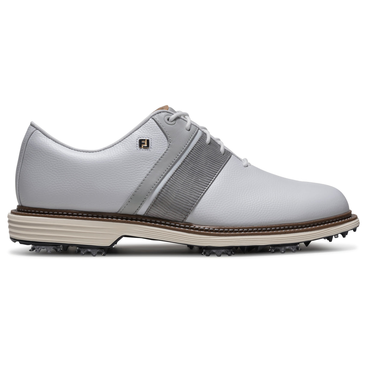 FootJoy 2026 Premier Series Packard Herren Golfschuhe, Weiß / Grau
