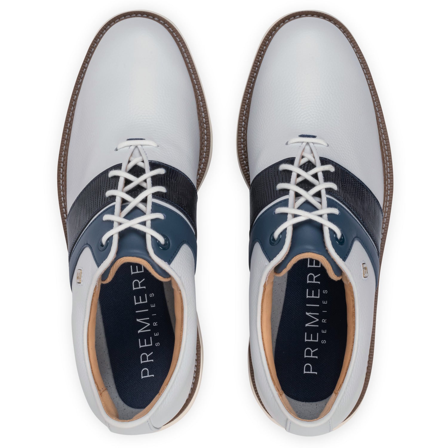 FootJoy 2026 Premier Series Packard Herren Golfschuhe, Weiß / Navy