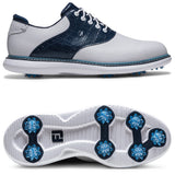 FootJoy 2026 Traditions Herren Golfschuhe, Weiß / Blau
