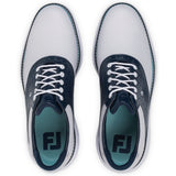 FootJoy 2026 Traditions Herren Golfschuhe, Weiß / Blau