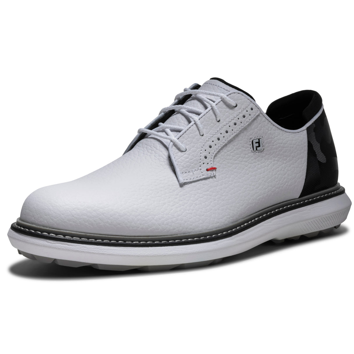 FootJoy 2026 Traditions SL Blucher Herren Golfschuhe, Weiß / Schwarz