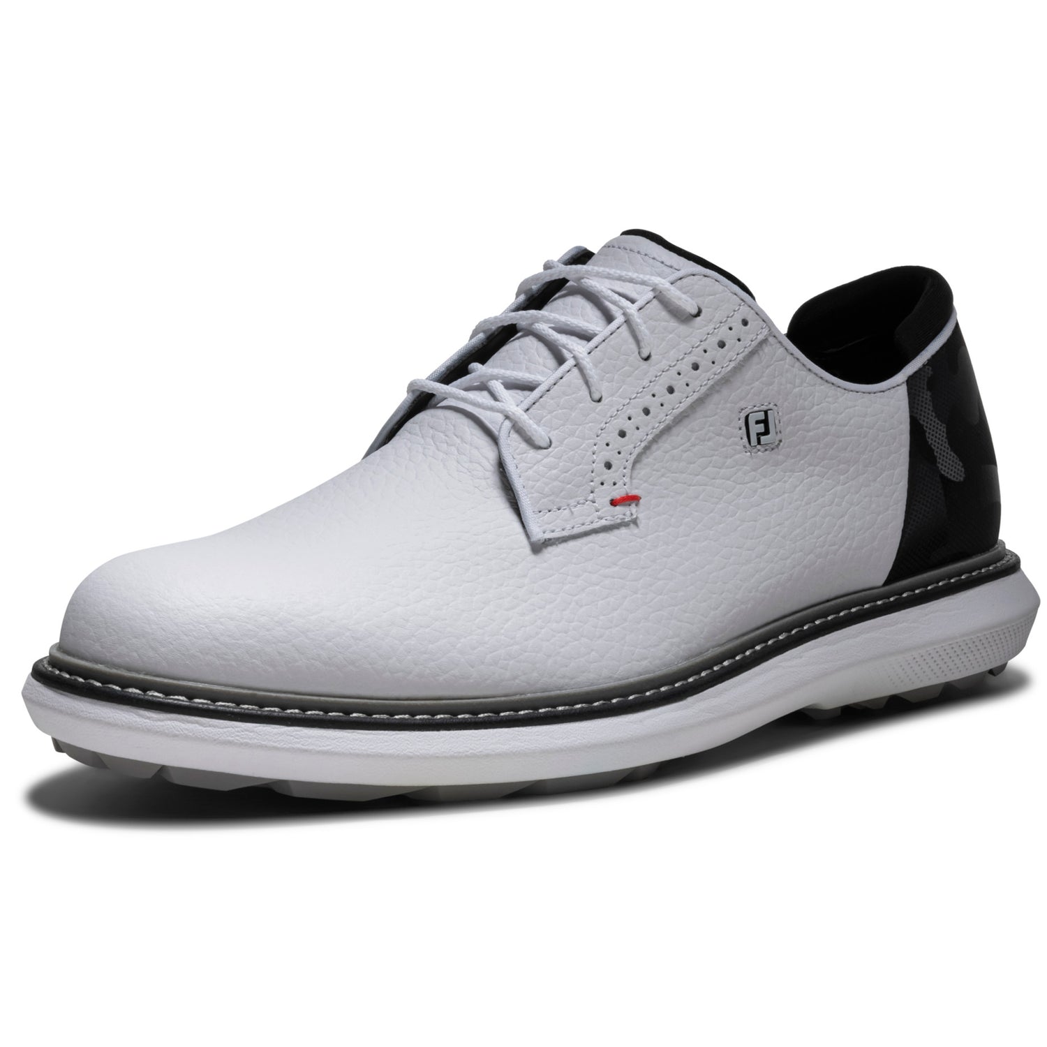 FootJoy 2026 Traditions SL Blucher Herren Golfschuhe, Weiß / Schwarz