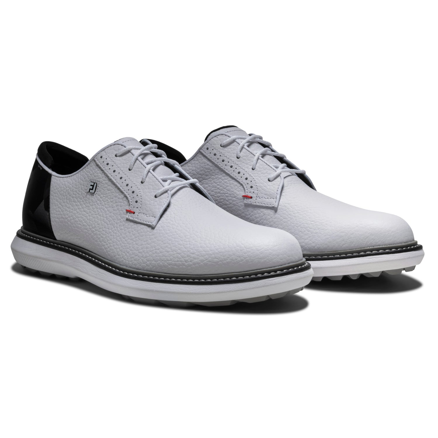FootJoy 2026 Traditions SL Blucher Herren Golfschuhe, Weiß / Schwarz
